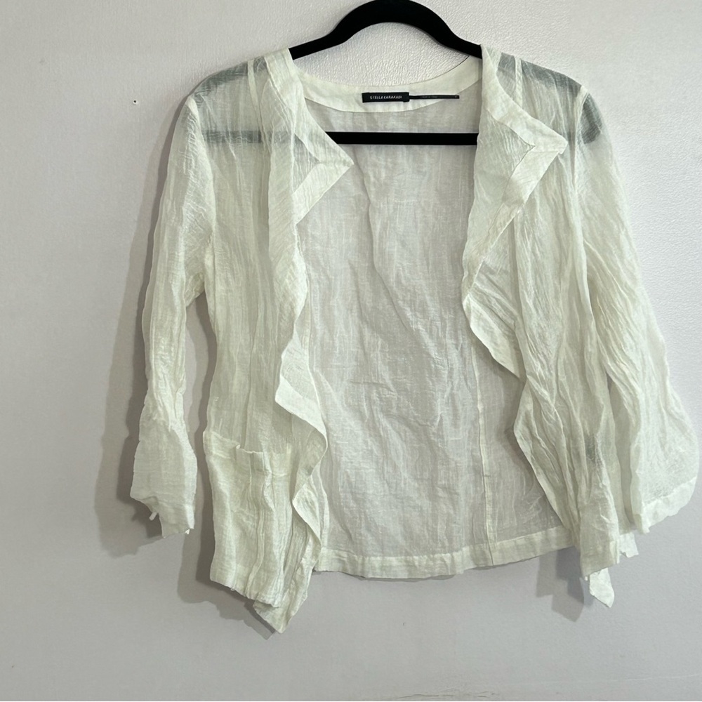 Stella Carakasi Sheer Cotton Open Jacket S - Picture 4 of 7